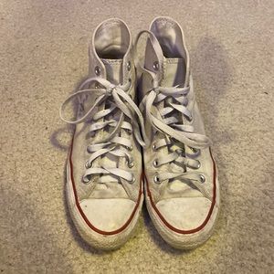 White high top converse size 9 womens